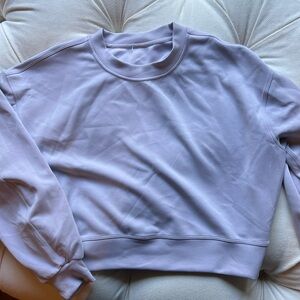 Lululemon perfectly oversized crop crew in pale lavender
